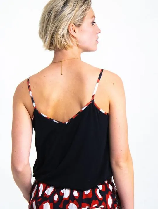 Garcia Top with Allover Print and Black Back - G90001 60