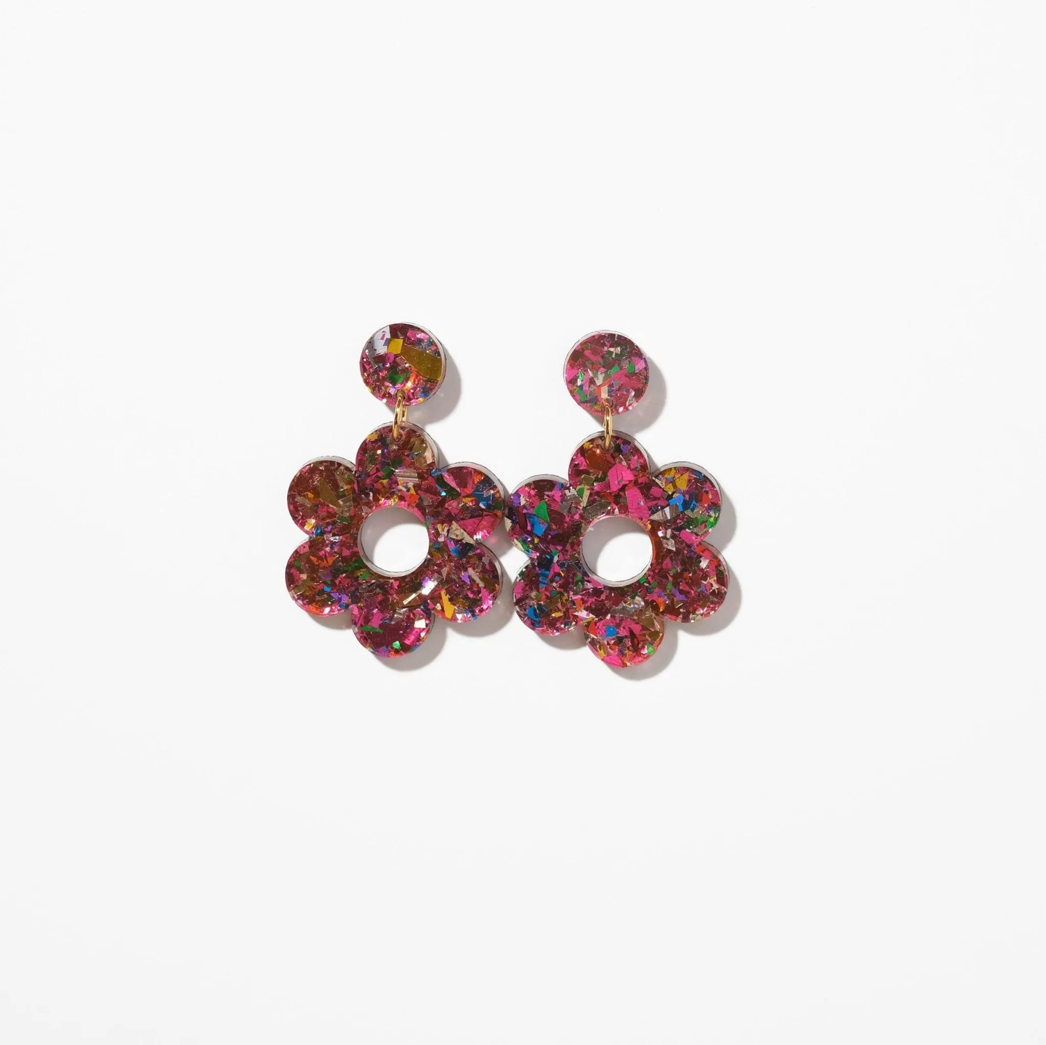 Glitter Daisy Earrings