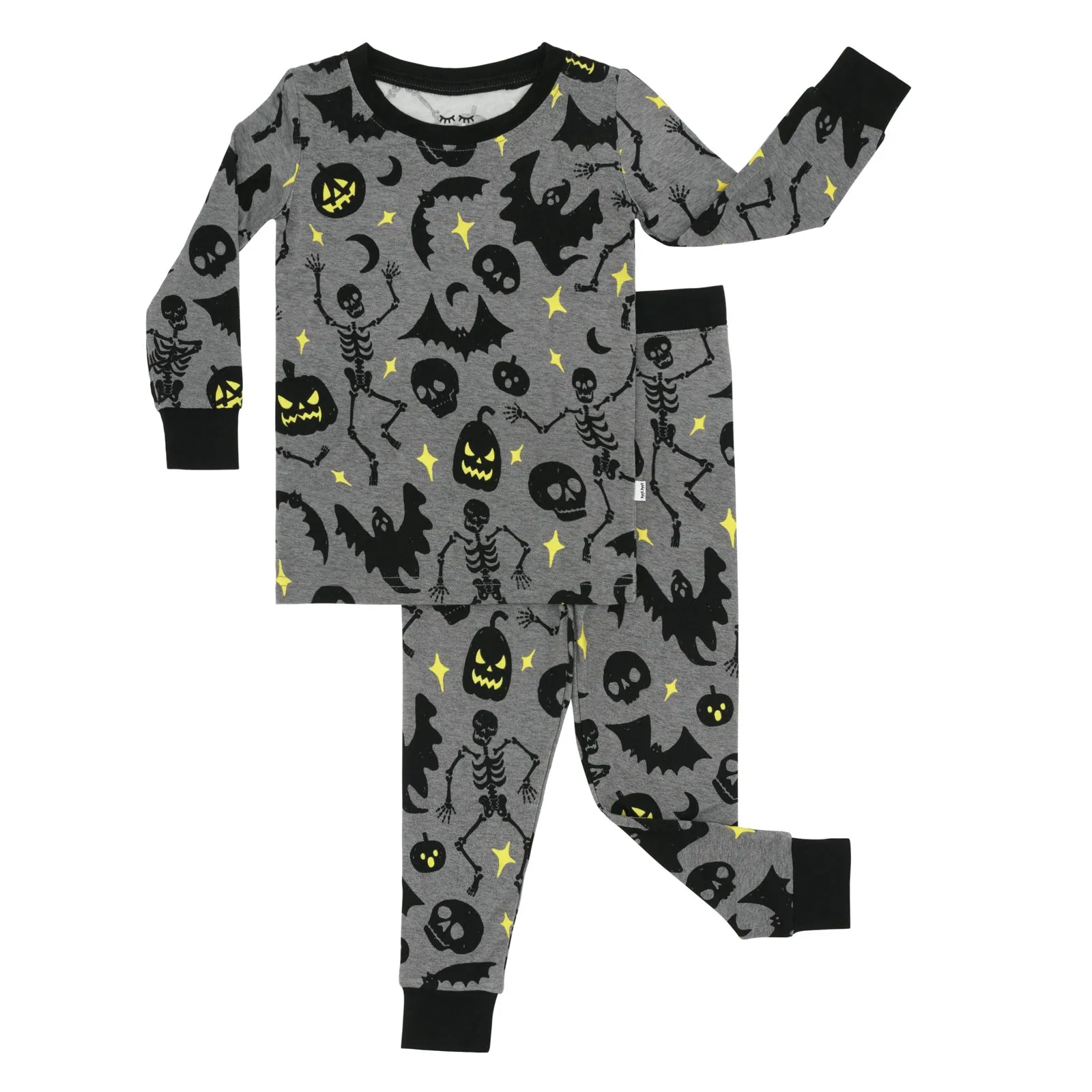 Gray Glowing Ghouls Two-Piece Pajama Set