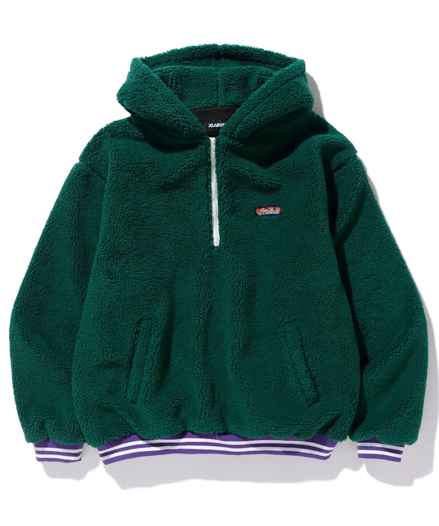 HALF ZIP BOA HOODIE