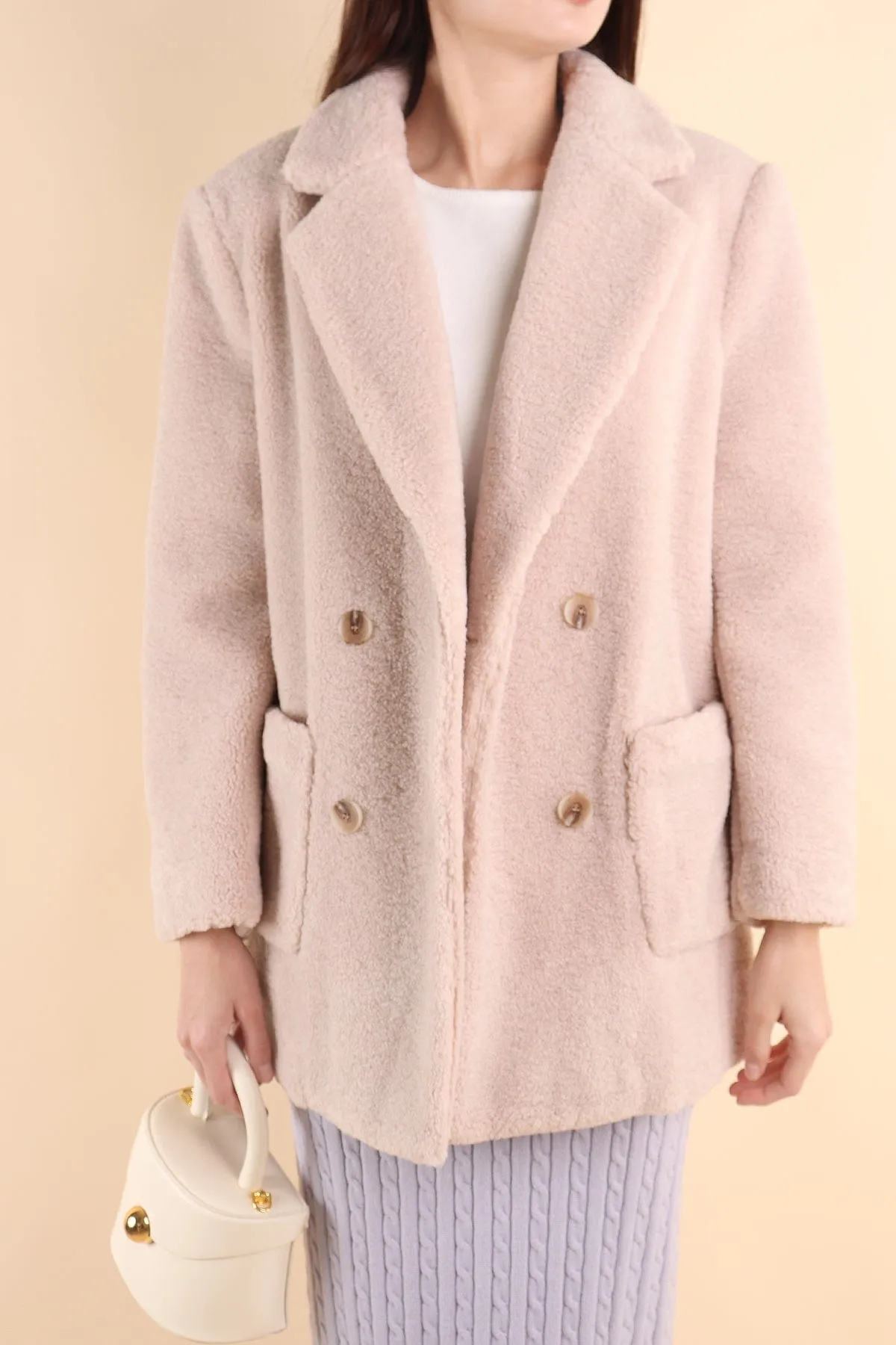 HAMPTON FURRY OUTERWEAR IN NUDE