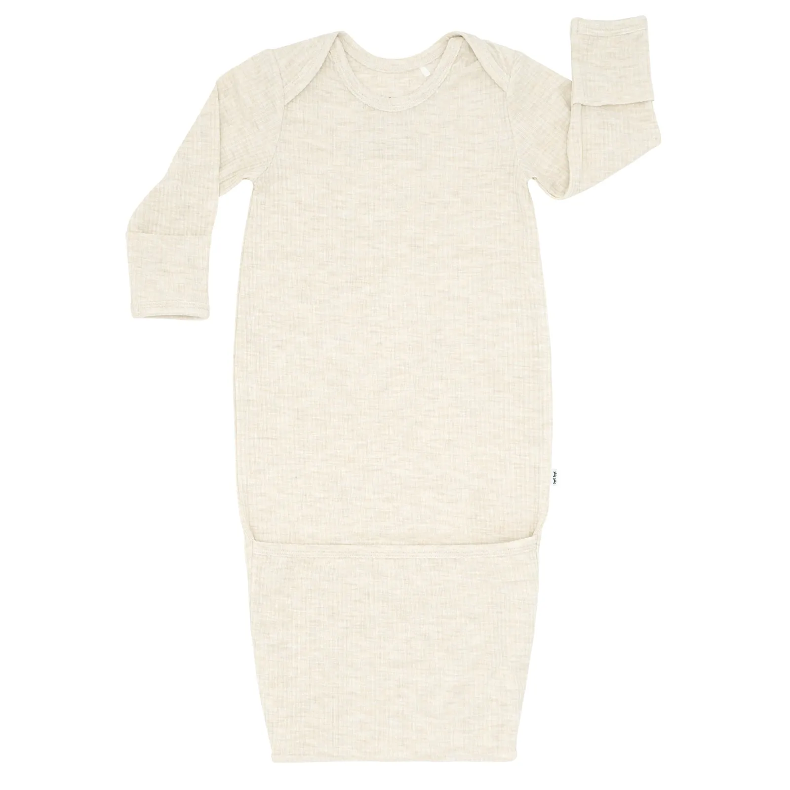 Heather Oatmeal Ribbed Infant Gown