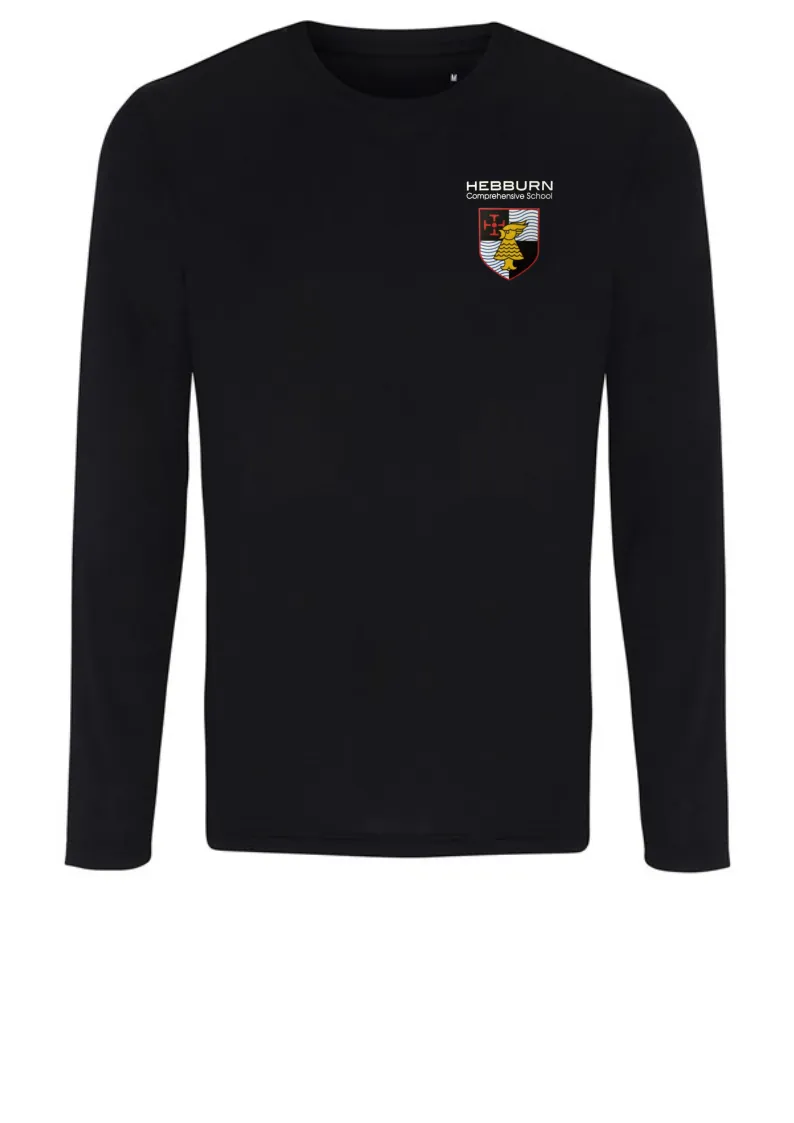 Hebburn Comprehensive School Black Long Sleeve Performance T-Shirt