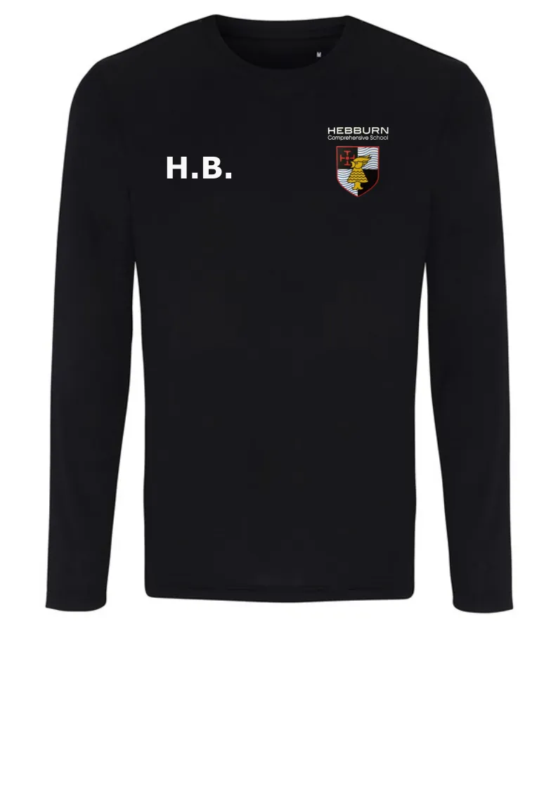 Hebburn Comprehensive School Black Long Sleeve Performance T-Shirt