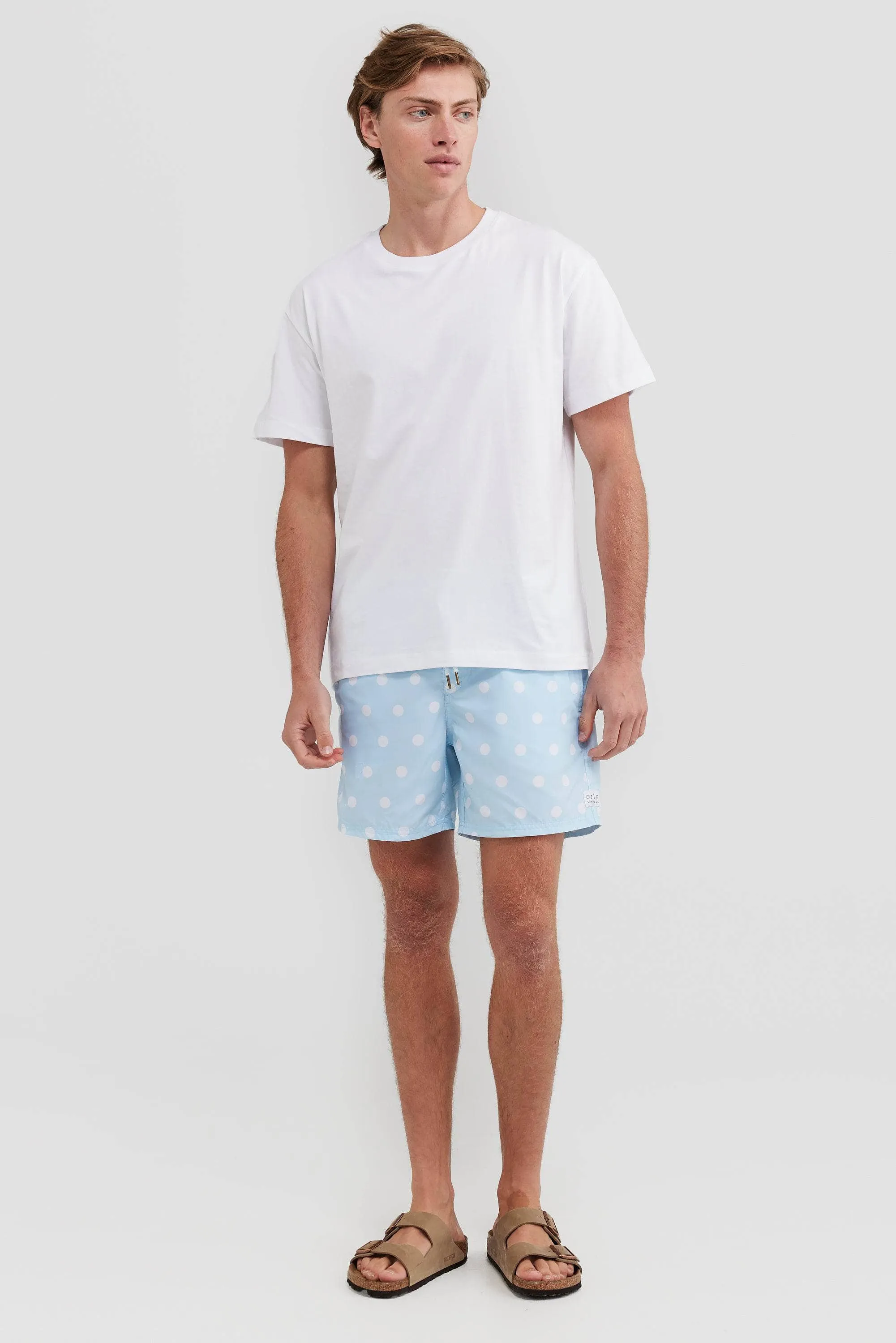 Henley Pale Blue Swim Shorts