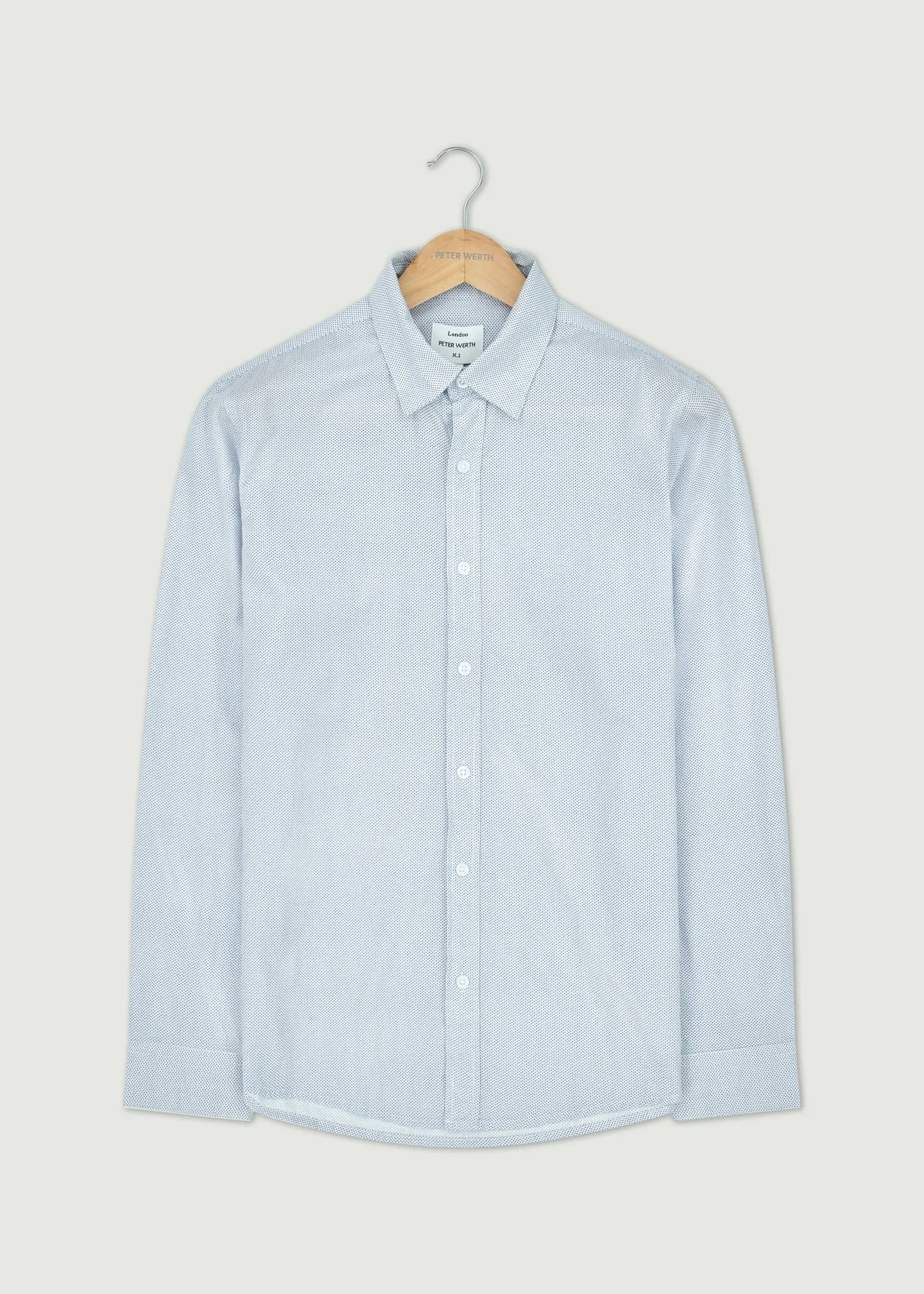 Jacques Long Sleeve Shirt - White/Navy