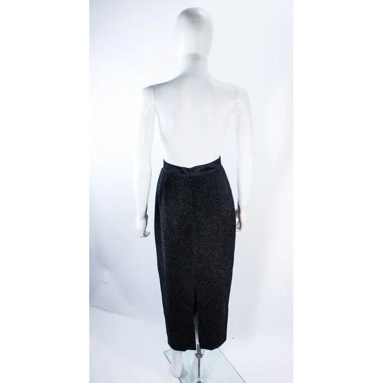 JEAN PAUL GAULTIER Vintage Beaded Full Length Silk Skirt | Size 40