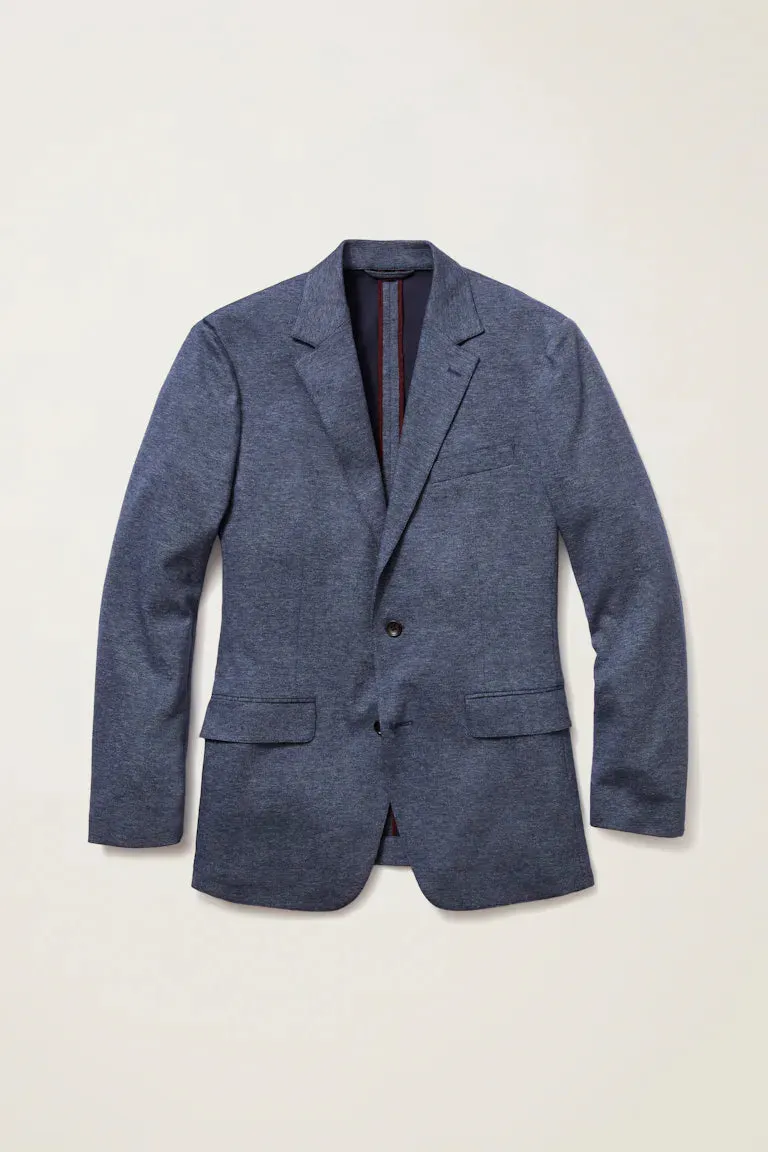 Jetsetter Knit Blazer-Navy with Flap Pockets- Bonobos