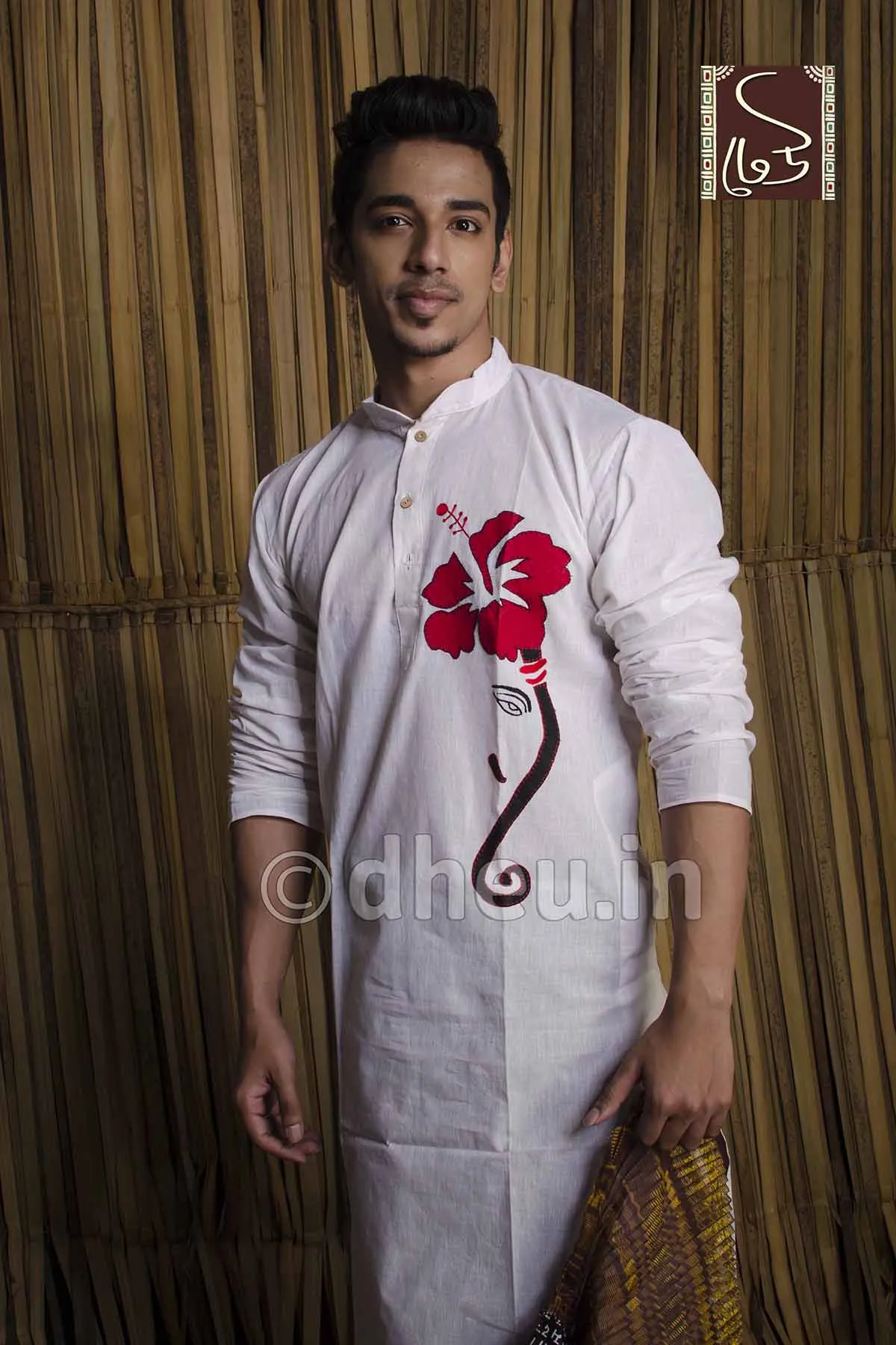 Joba-Handloom Cotton Applique kurta