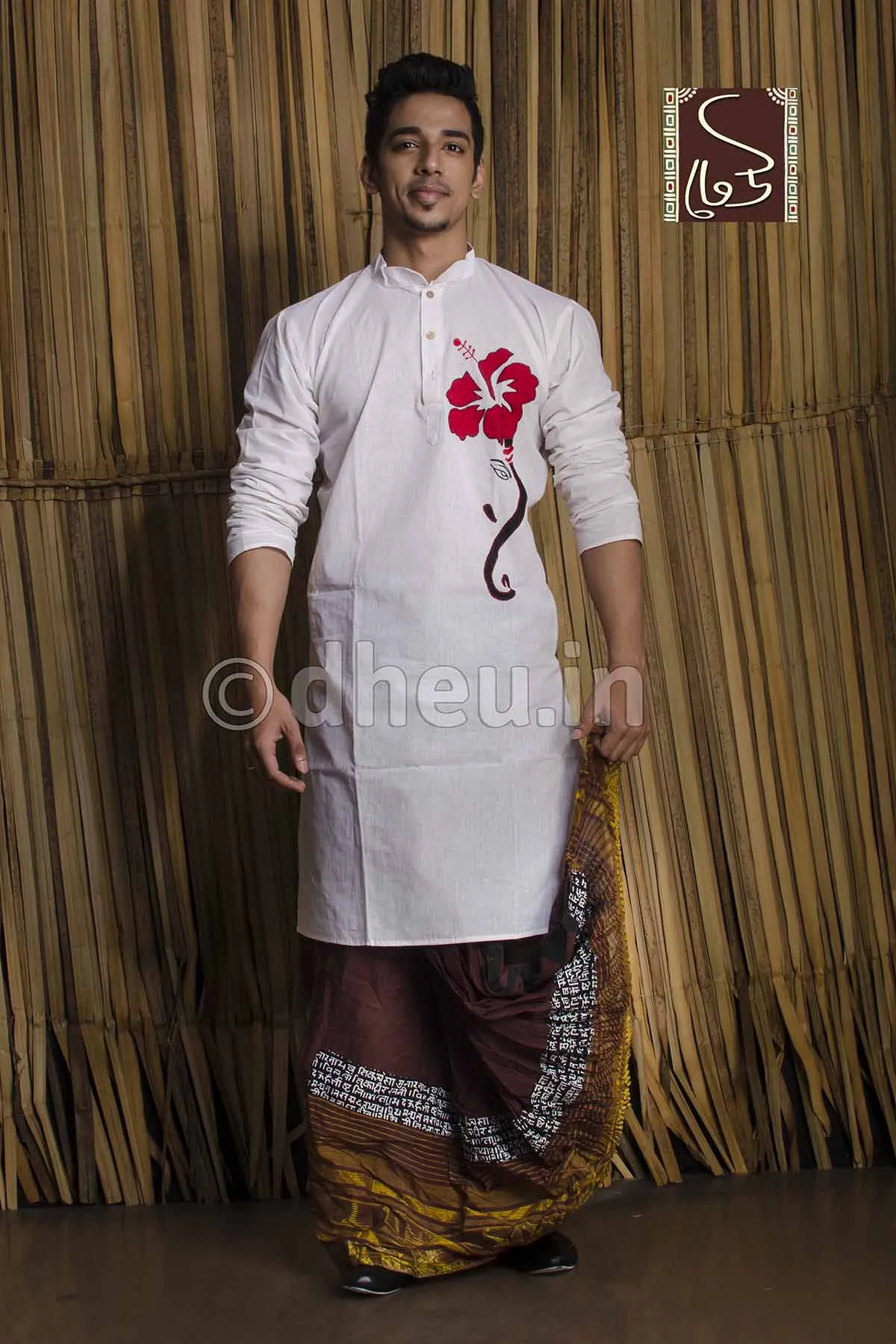 Joba-Handloom Cotton Applique kurta