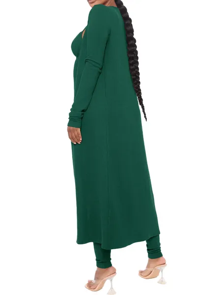 Jumpsuit Set with Loose Long-Sleeved Jacket