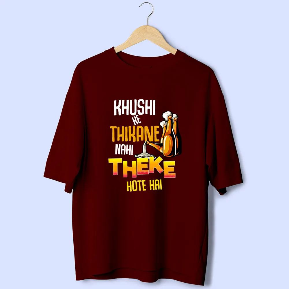 Khushi Ke Thikane (Front Print) Oversized T-Shirt