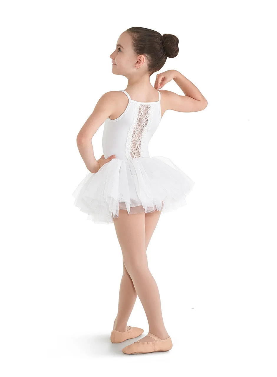 Lace Back Cami Tutu M394C (Child 6x/7, White)