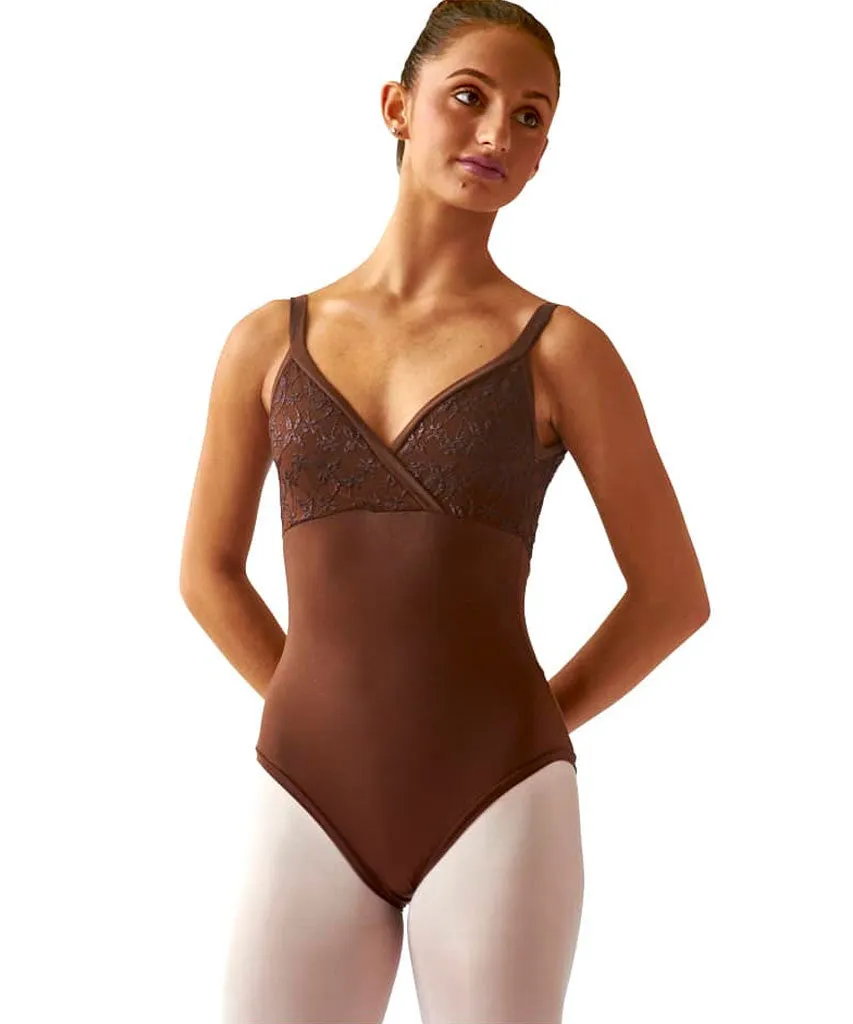 Lace Embossed Camisole Leotard