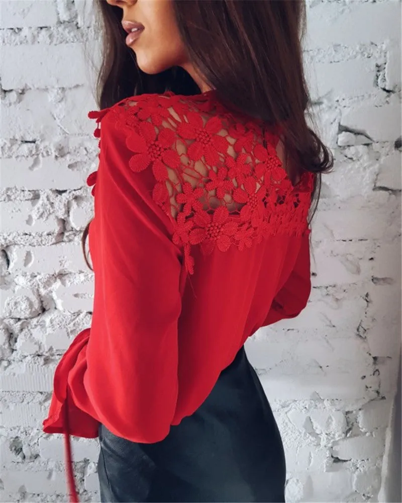 Lace Splicing Top