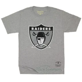 Las Vegas Raiders Distressed Logo Tee by Mitchell & Ness