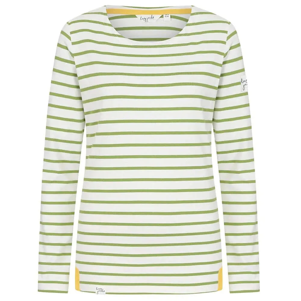 Lazy Jacks Womens Breton Top - Lime