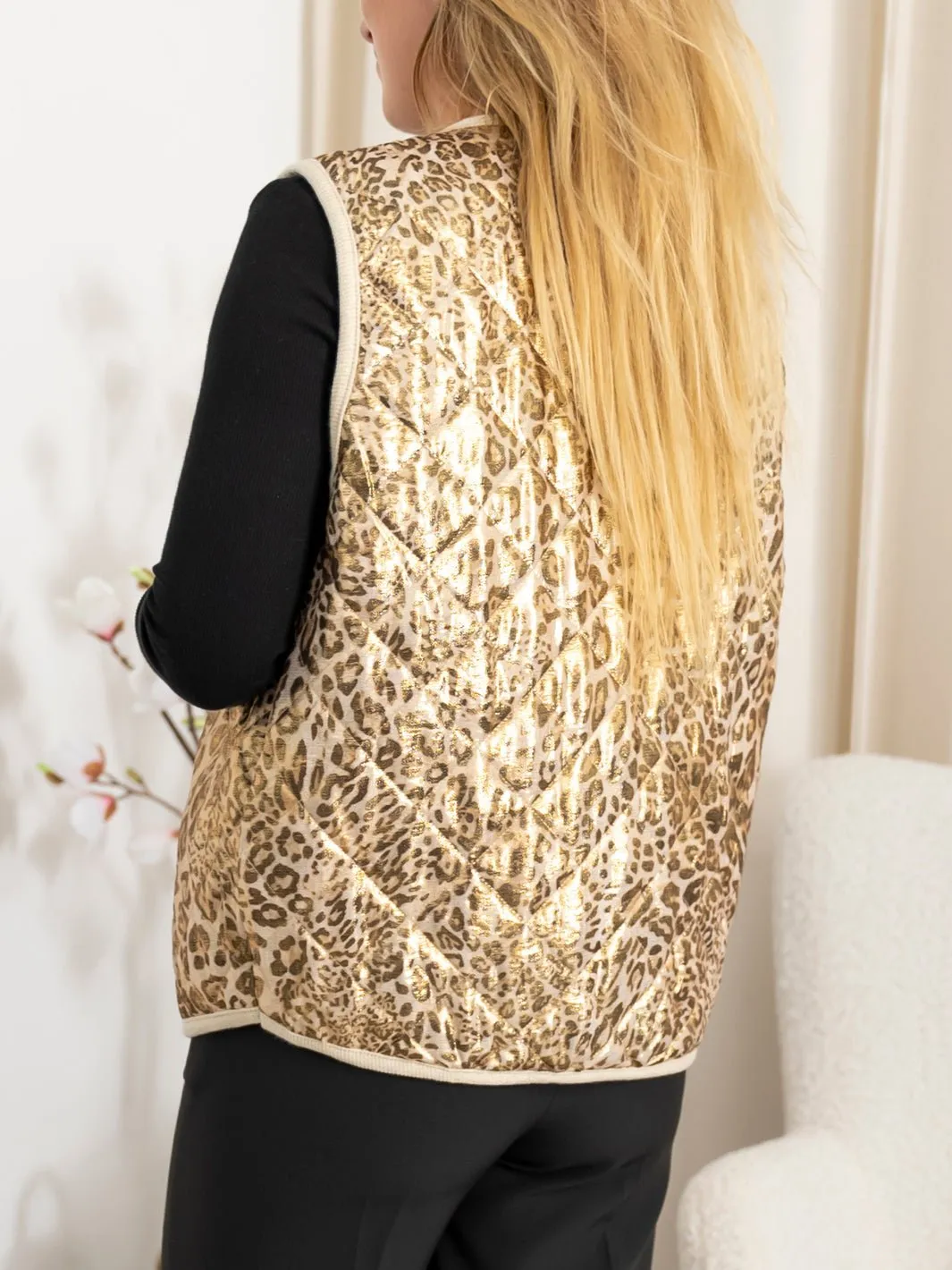 Leo dream vest beige/gold