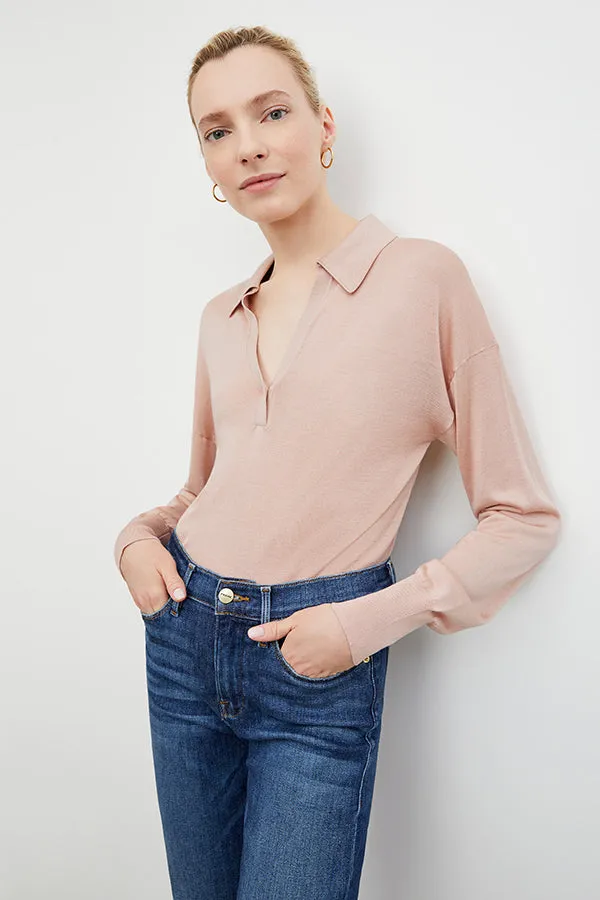 Leo Pullover - Silk Jersey :: Pink Salt