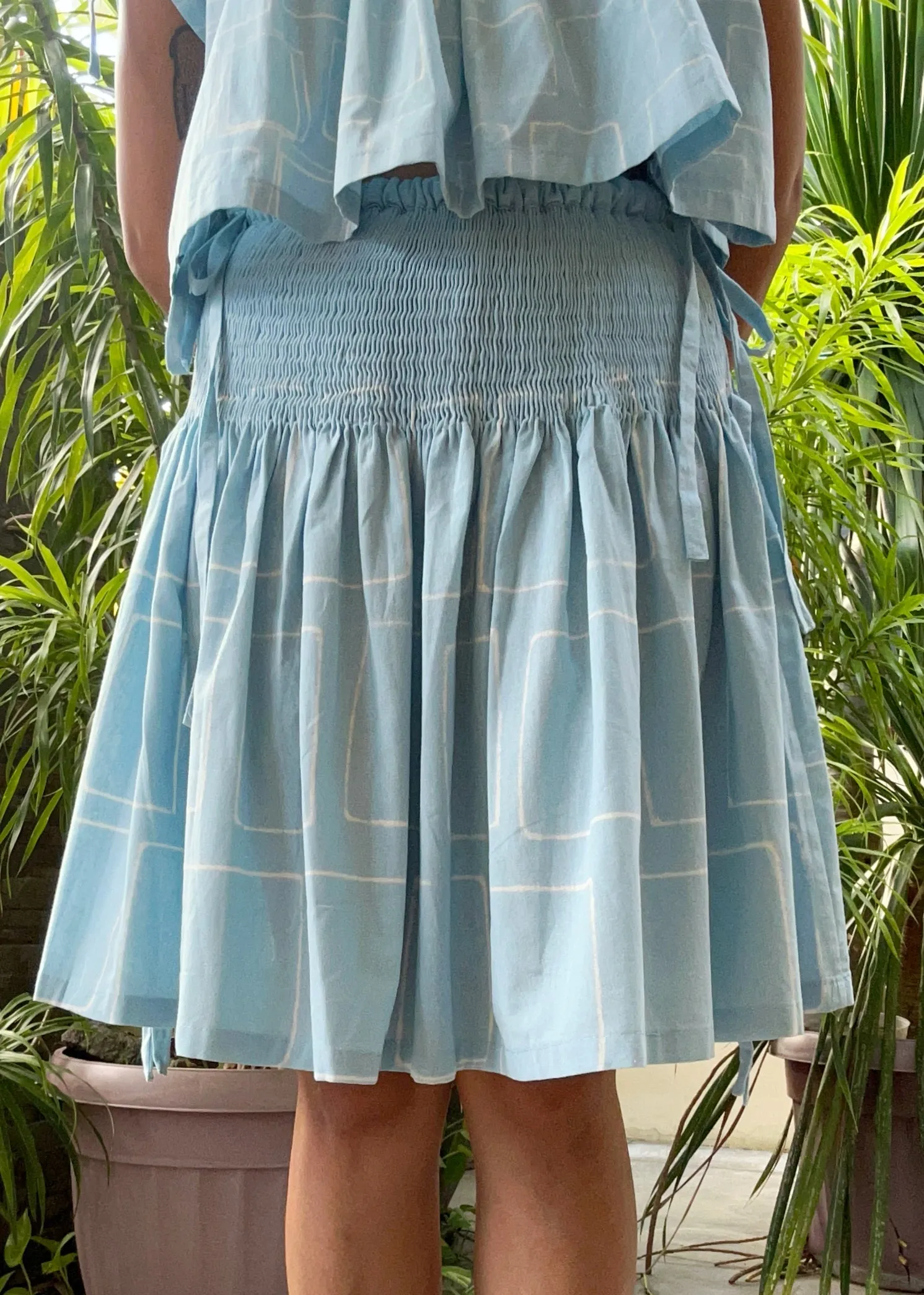 maita skirt - powder blue