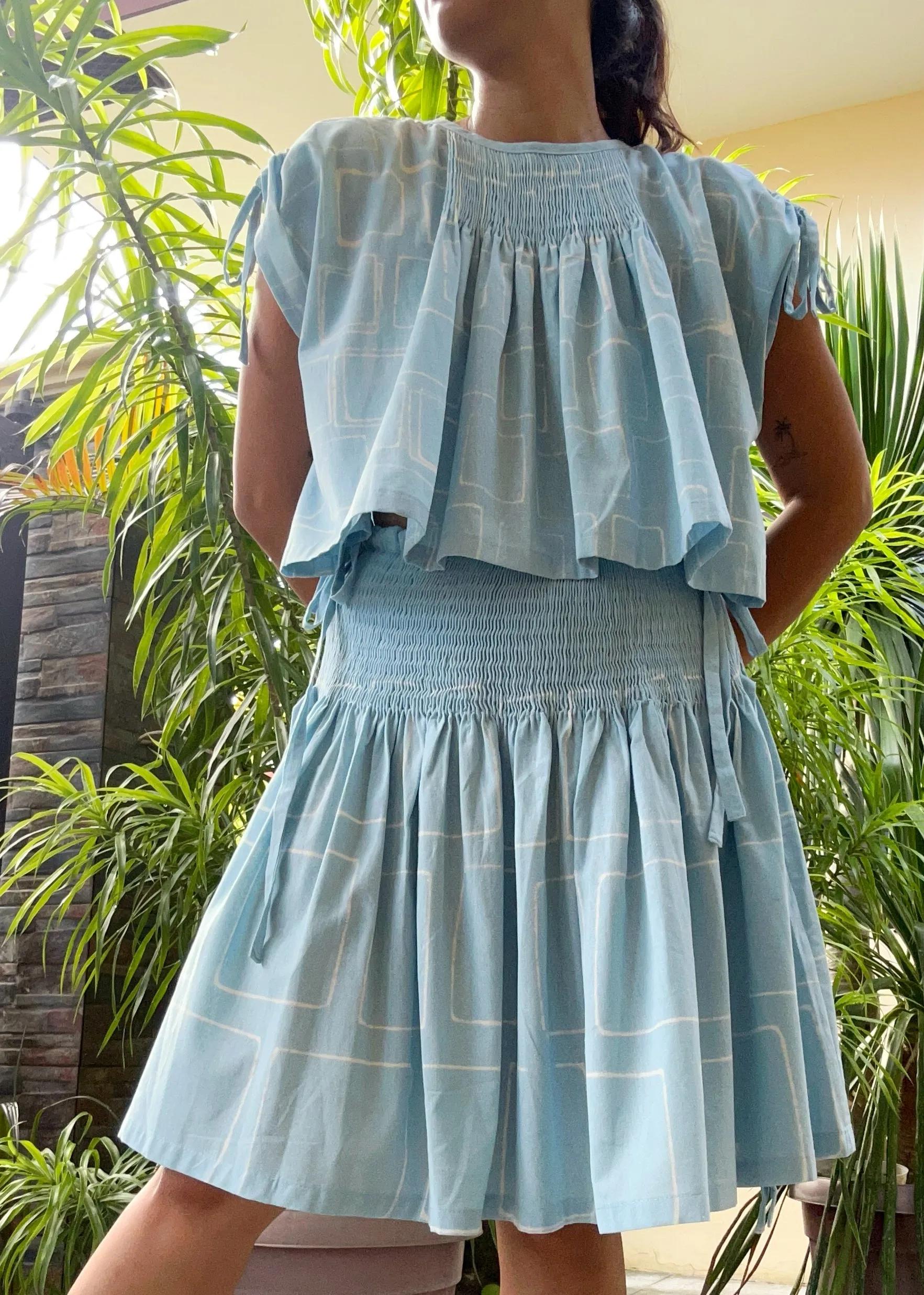 maita skirt - powder blue