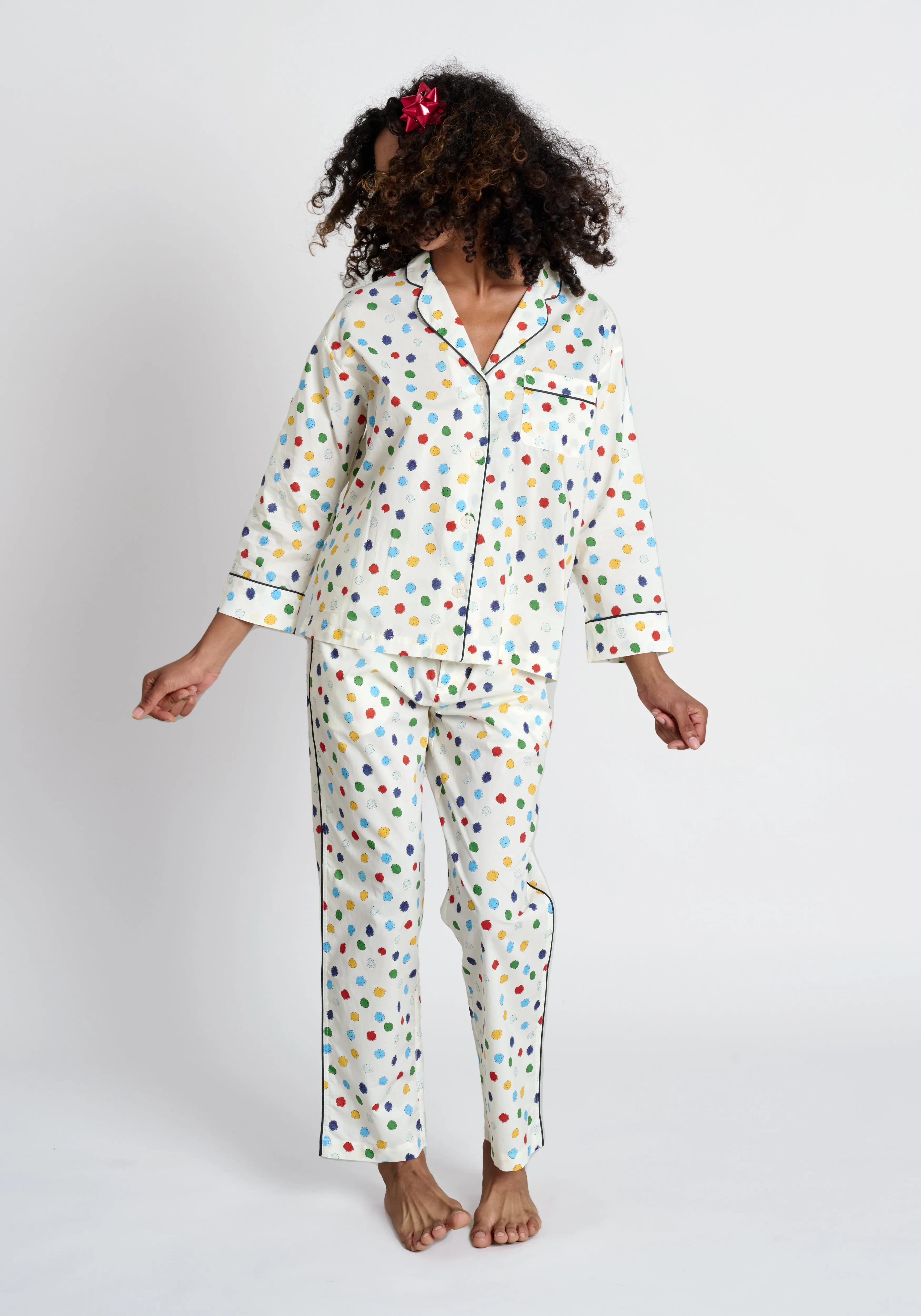 Marina Pajama Set in Pom Pom Print