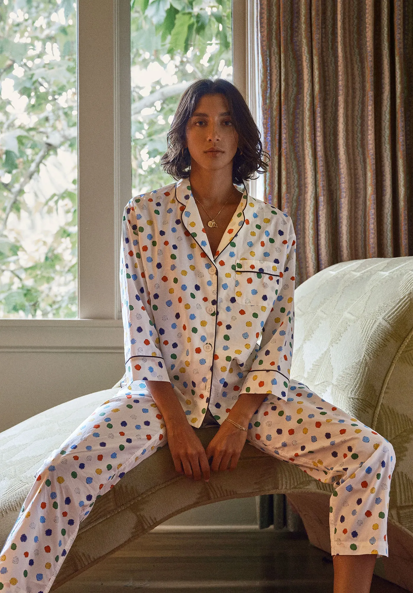 Marina Pajama Set in Pom Pom Print