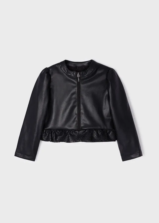 Mayoral 3437 028 - Black Leatherette Jacket