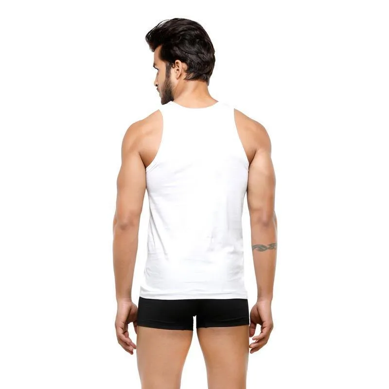 Men's Cotton White Ultra Soft Undershirt Vest- Pack Of 2