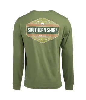 Men's Rainbow Trout Badge Long Sleeve Tee