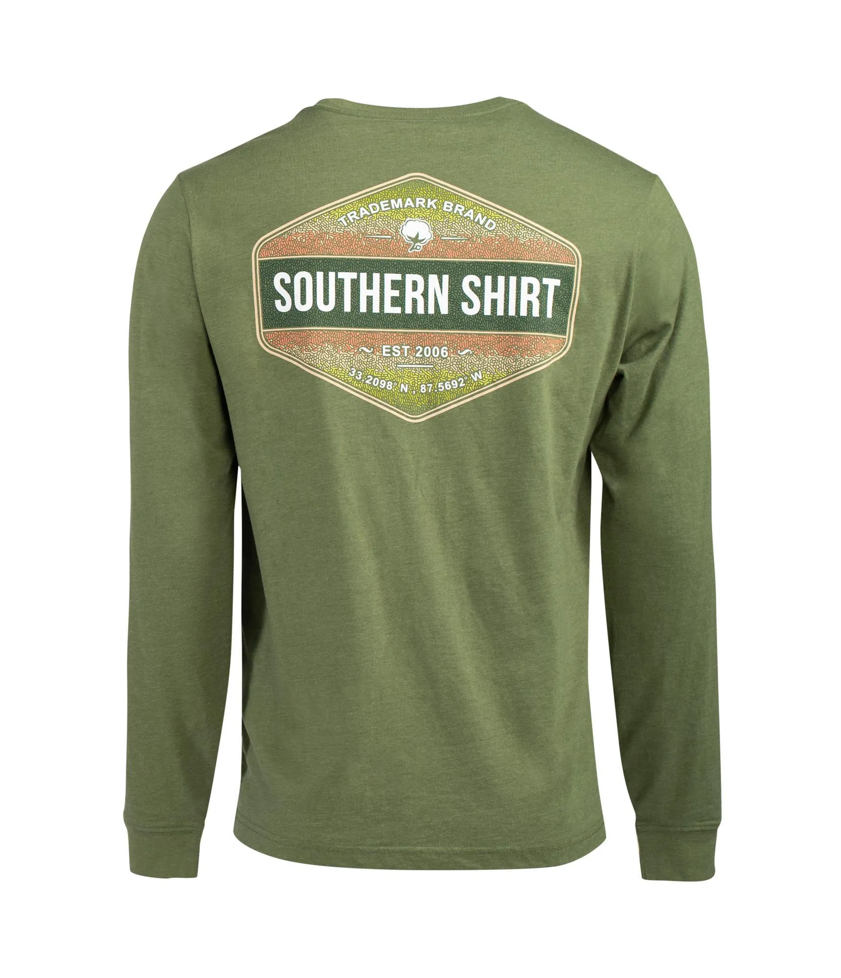 Men's Rainbow Trout Badge Long Sleeve Tee