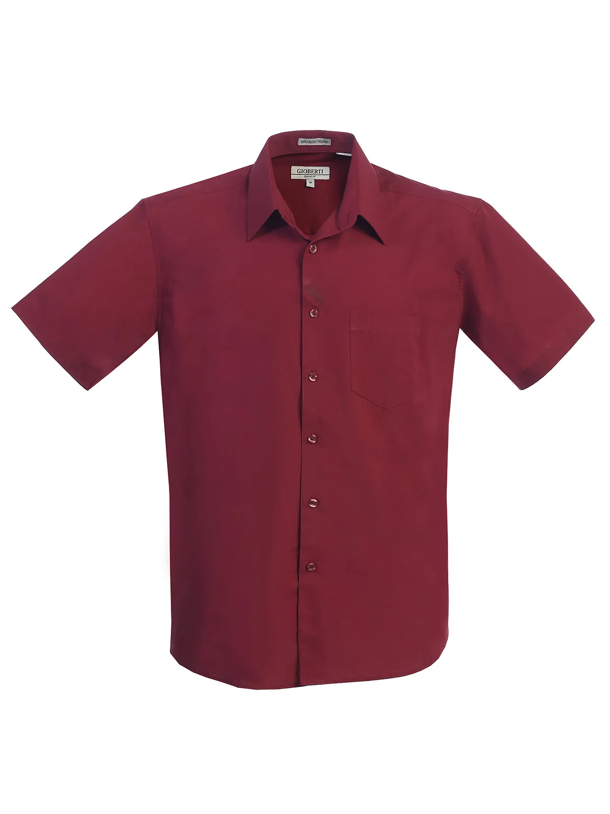 Men's Short Sleeve Shirt, Burgundy