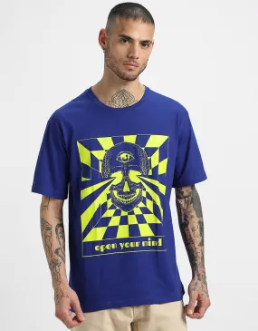 Mind-Open Blue Oversized Tshirt