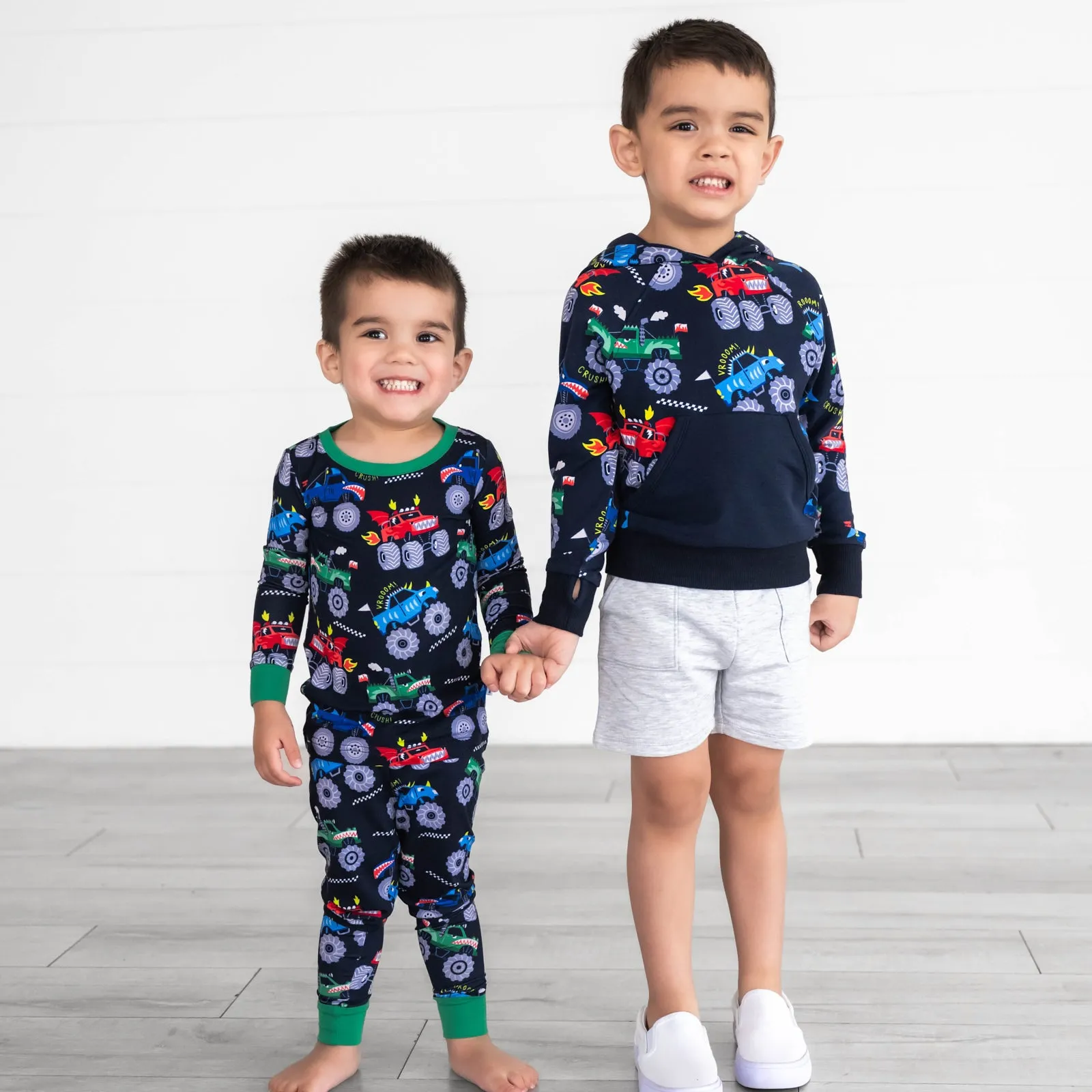 Monster Truck Madness Two-Piece Pajama Set