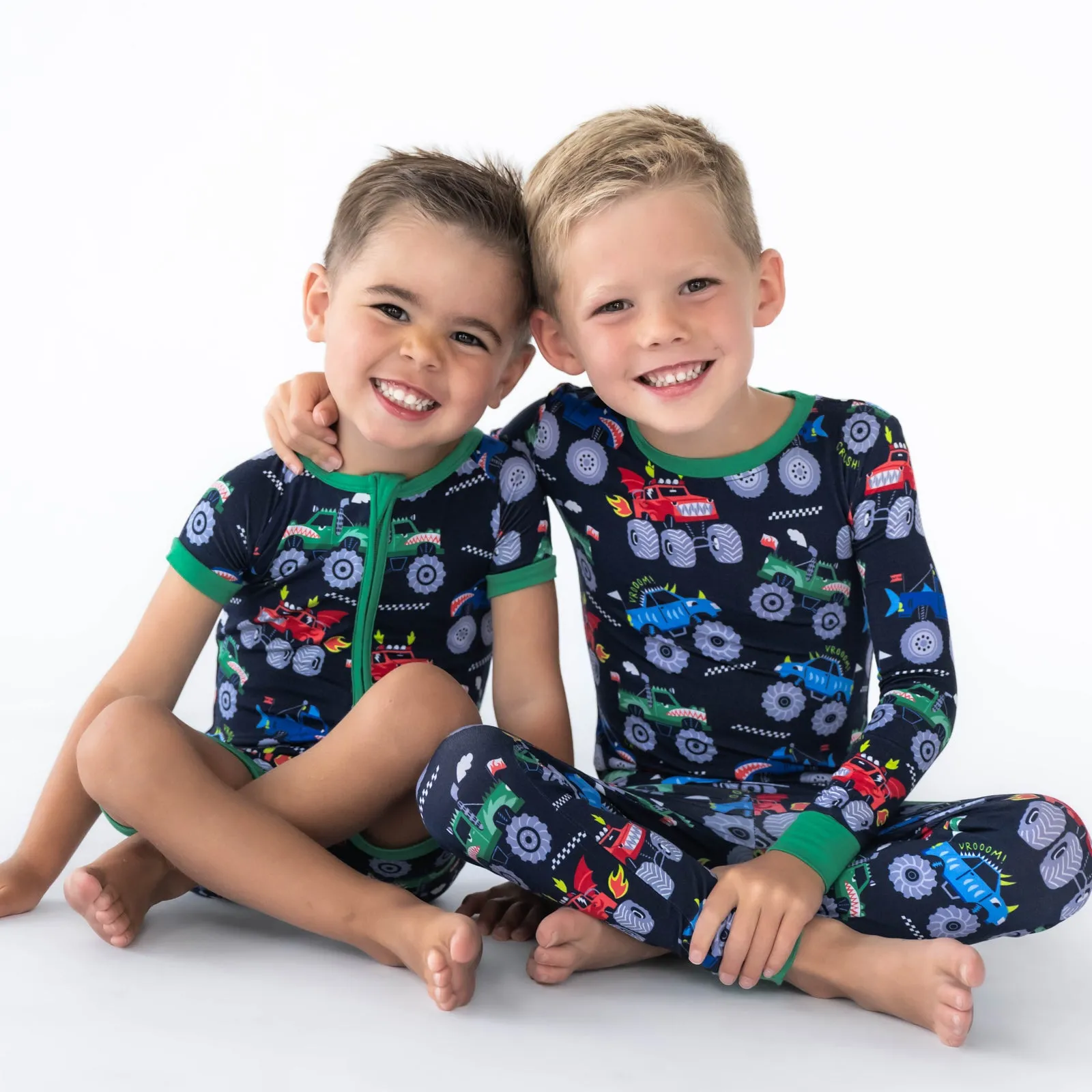 Monster Truck Madness Two-Piece Pajama Set