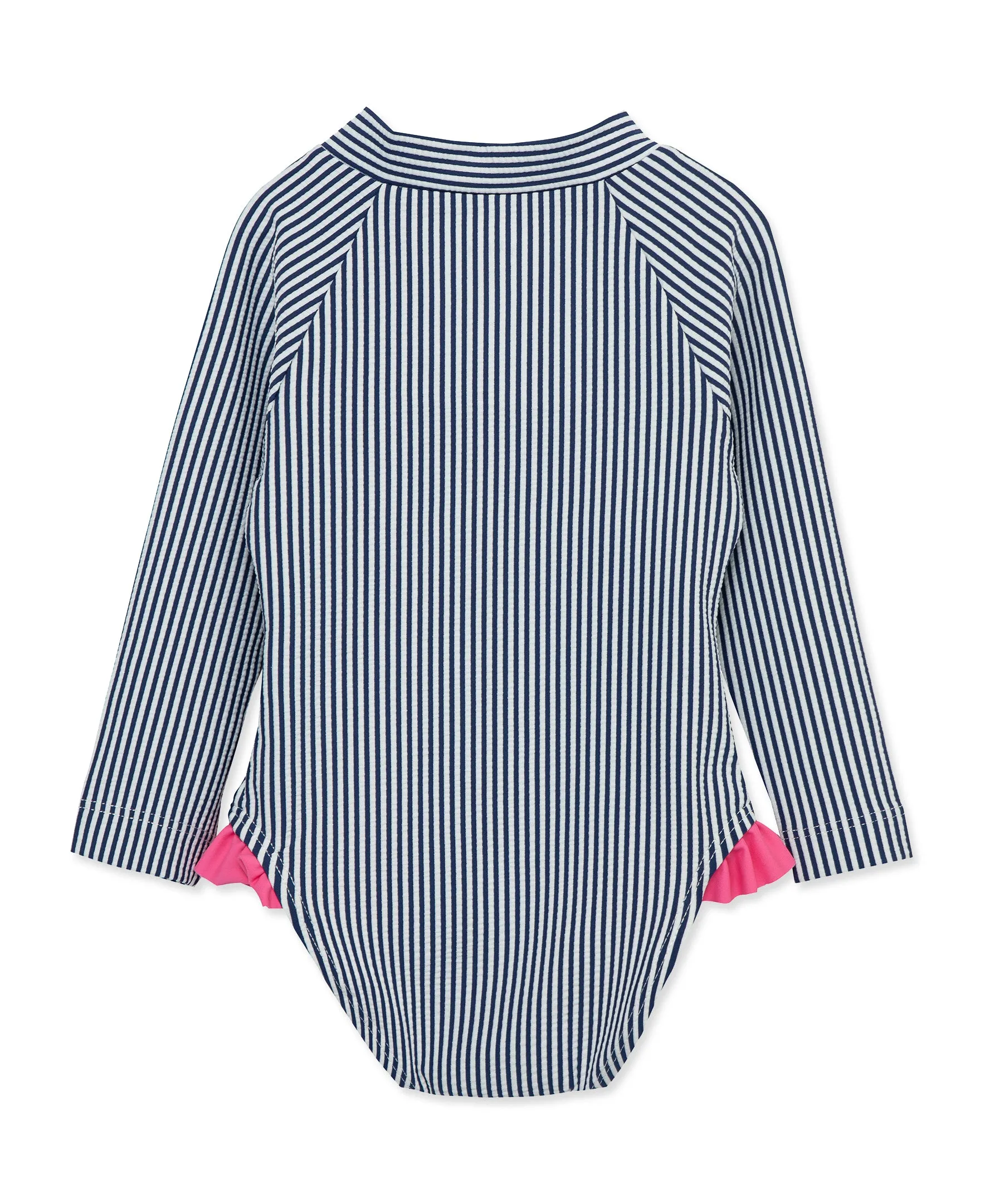 Navy Stripe Toddler One-Piece Rashguard (2T-4T)