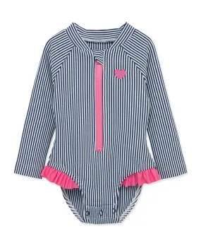 Navy Stripe Toddler One-Piece Rashguard (2T-4T)