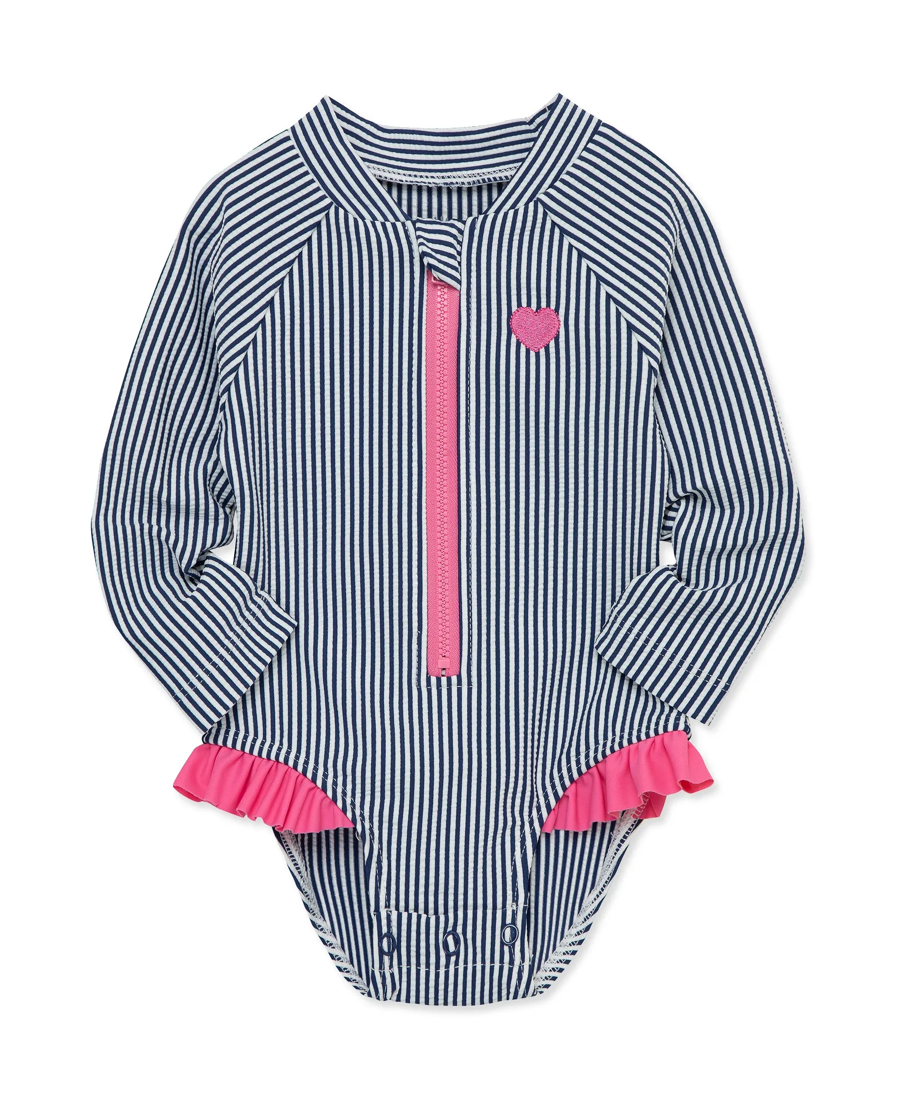 Navy Stripe Toddler One-Piece Rashguard (2T-4T)