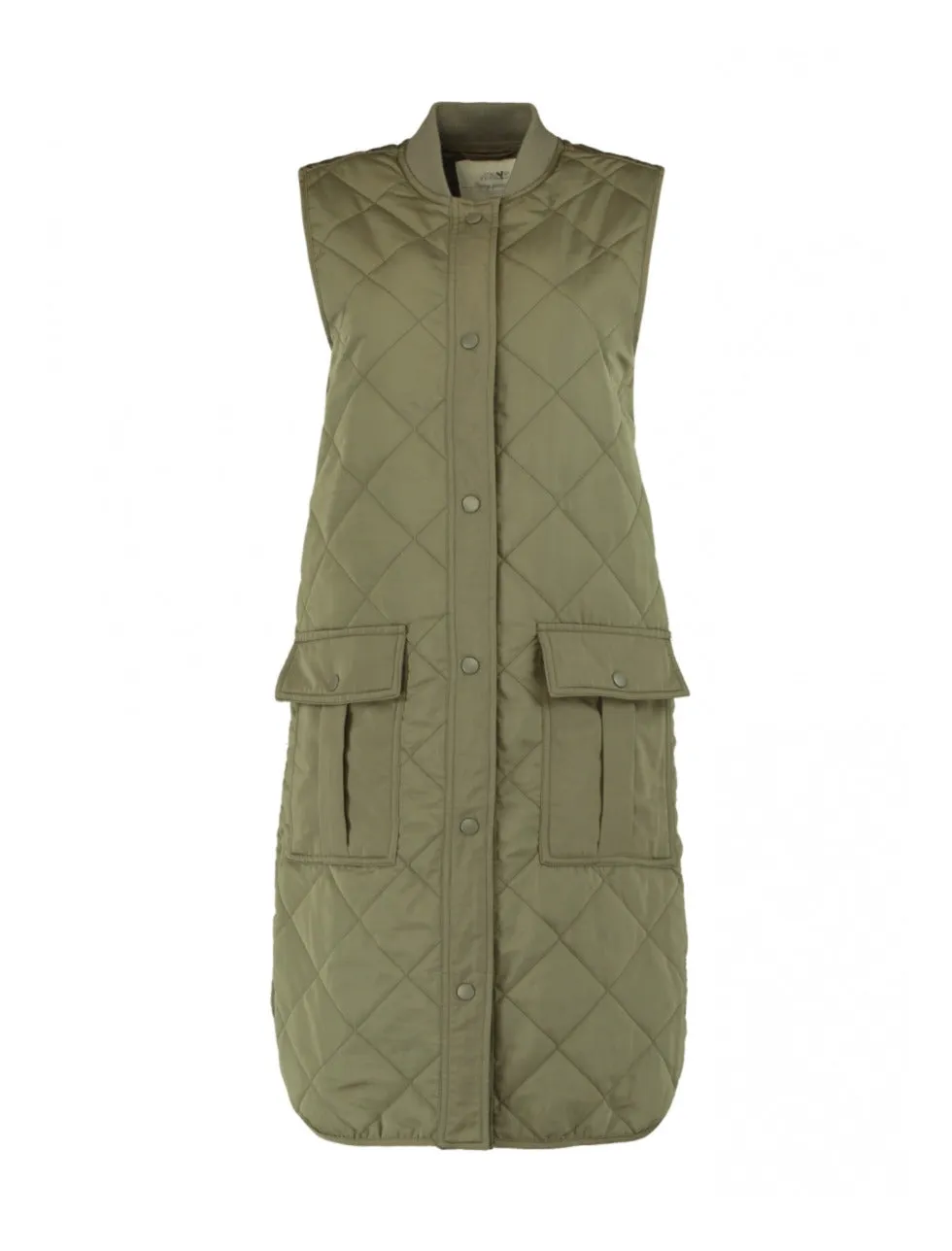 Nola Khaki Quilted Gilet