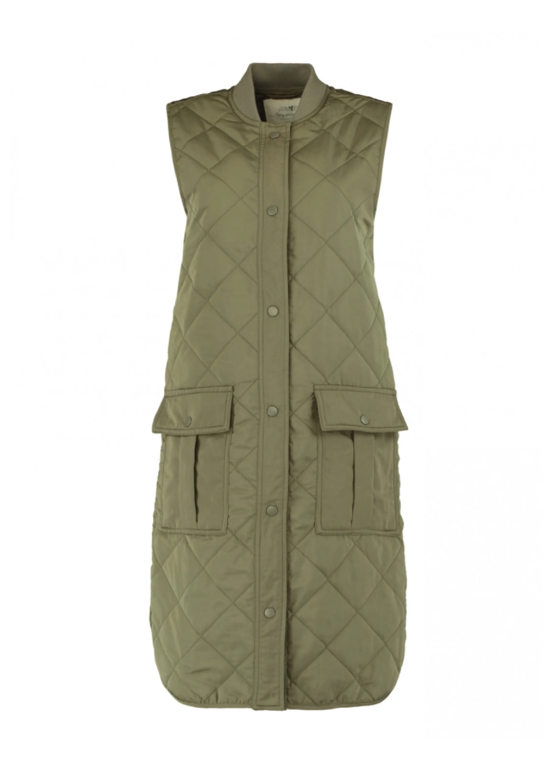 Nola Khaki Quilted Gilet