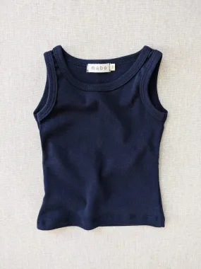 organic cotton tank top - midnight