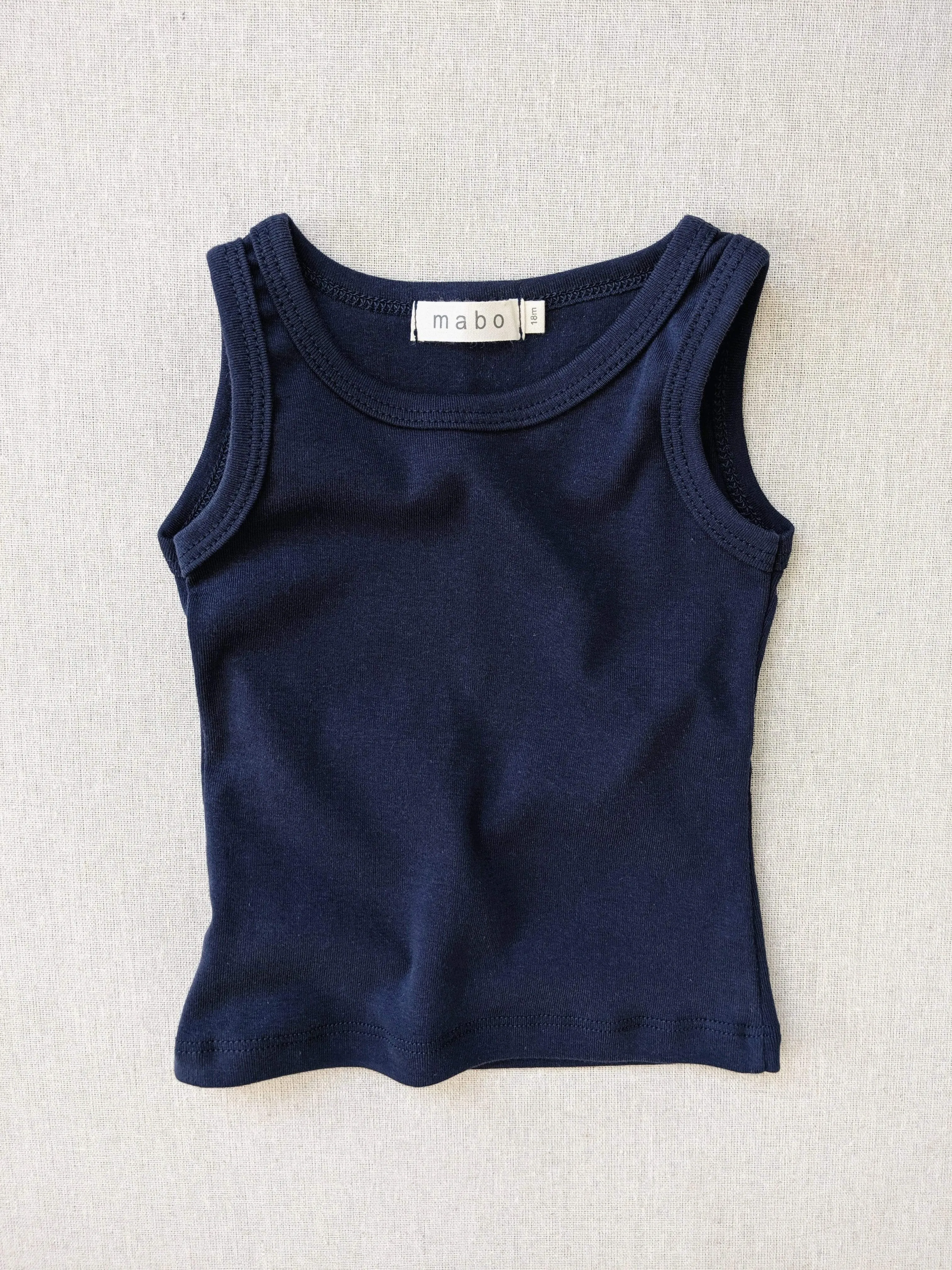 organic cotton tank top - midnight