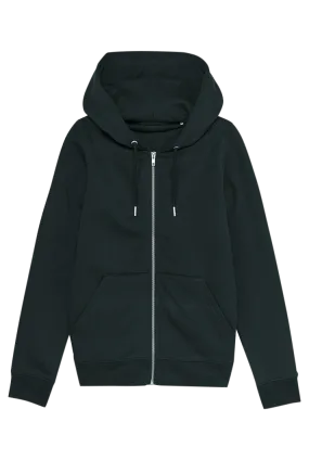 Organic Cotton Zip Up Hoodie | Black