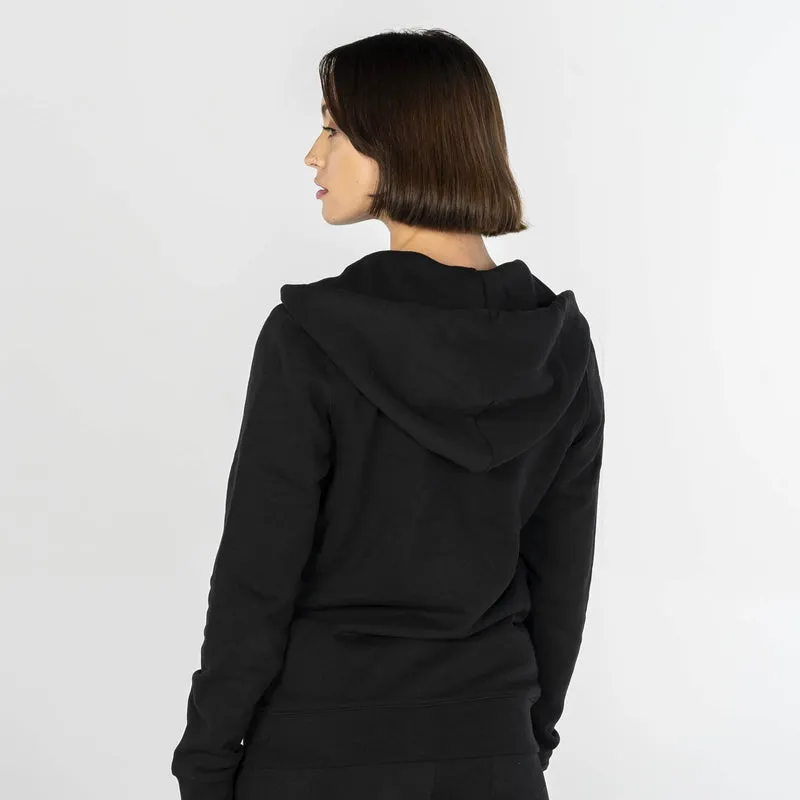 Organic Cotton Zip Up Hoodie | Black