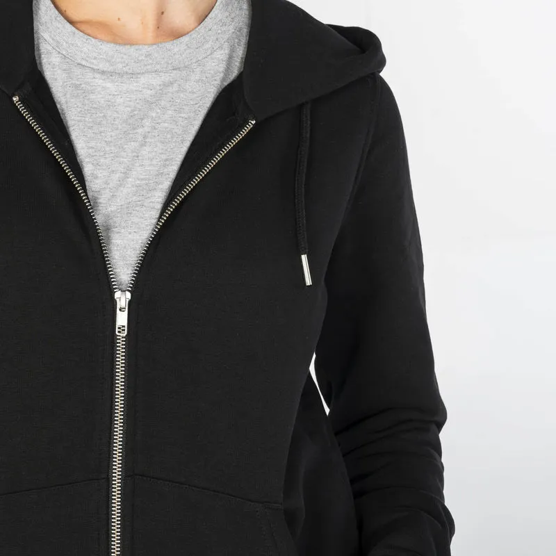 Organic Cotton Zip Up Hoodie | Black