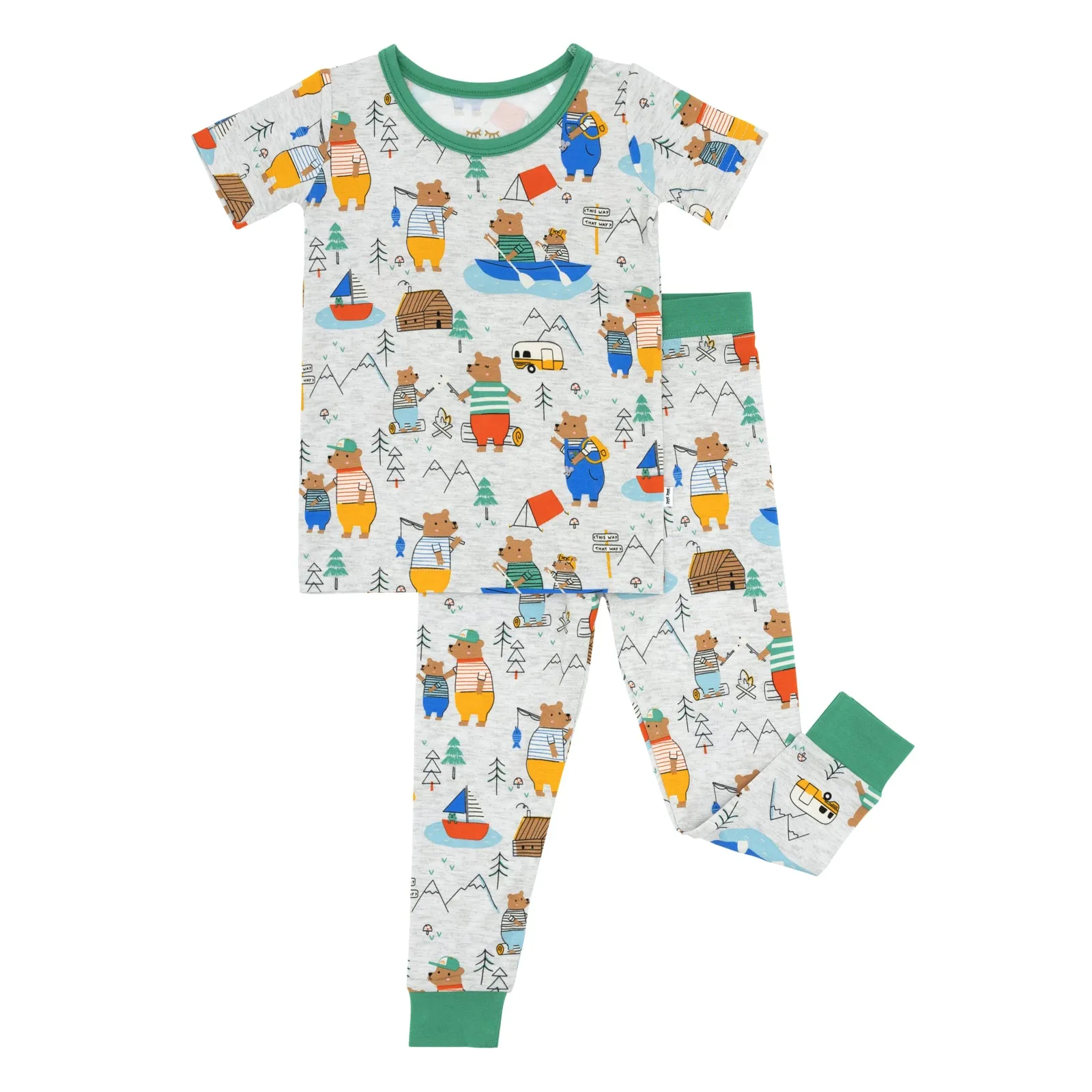 Papa Bear Two-Piece Short Sleeve Pajama Set