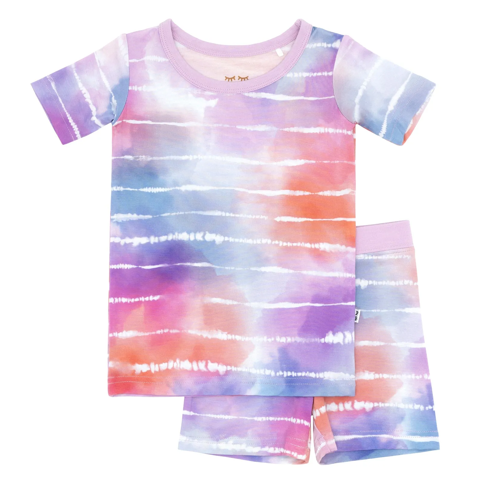 Pastel Tie Dye Dreams Two-Piece Short Sleeve & Shorts Pajama Set