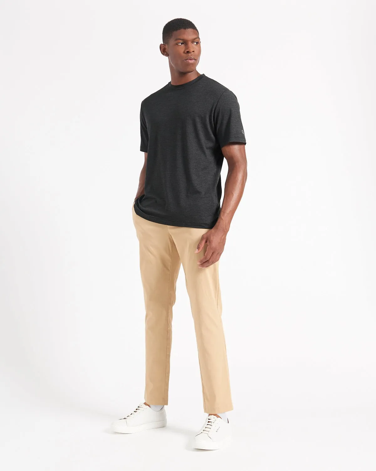 Performance Stretch Marl T-Shirt - Black