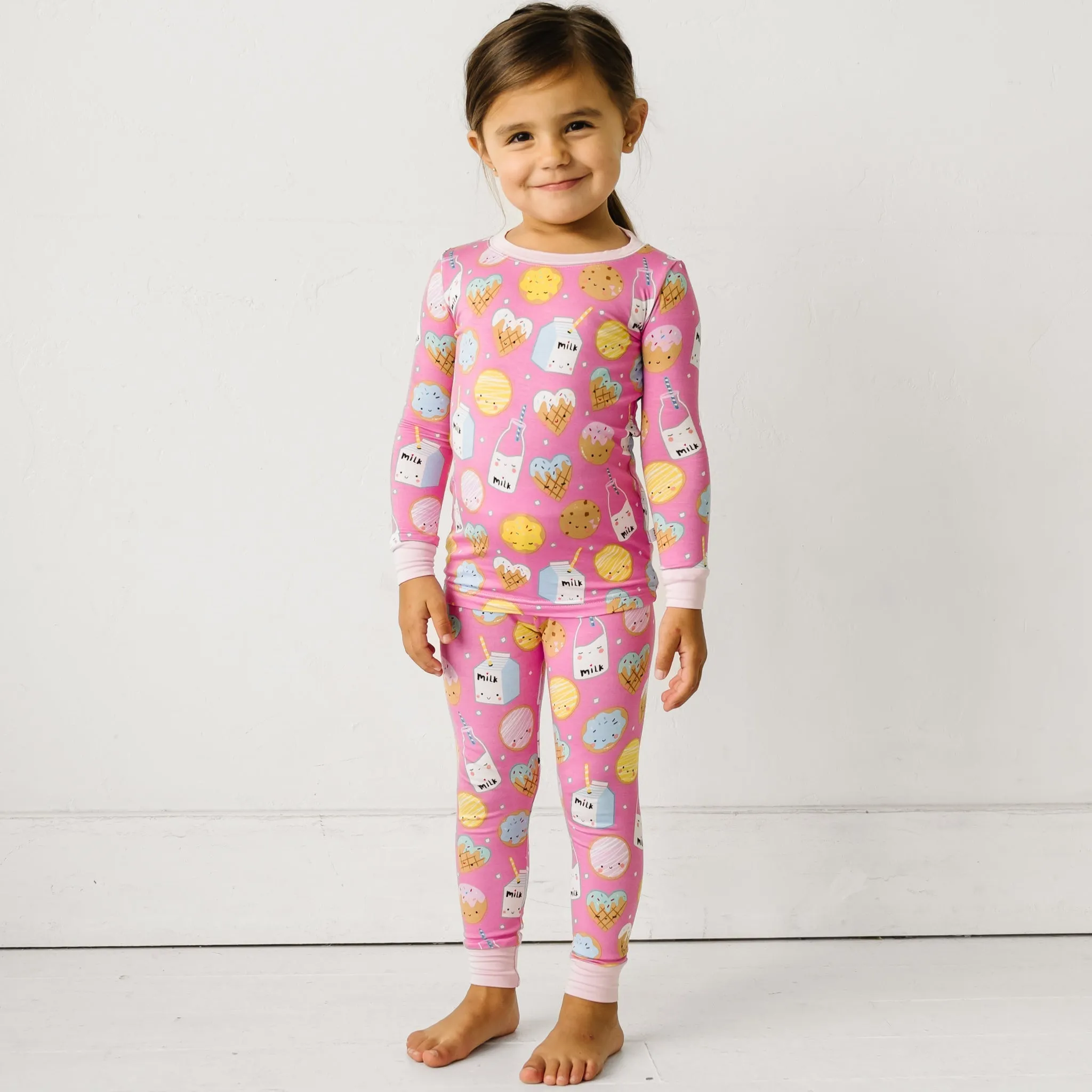 Pink Cookies & Milk Two-Piece Pajama Set