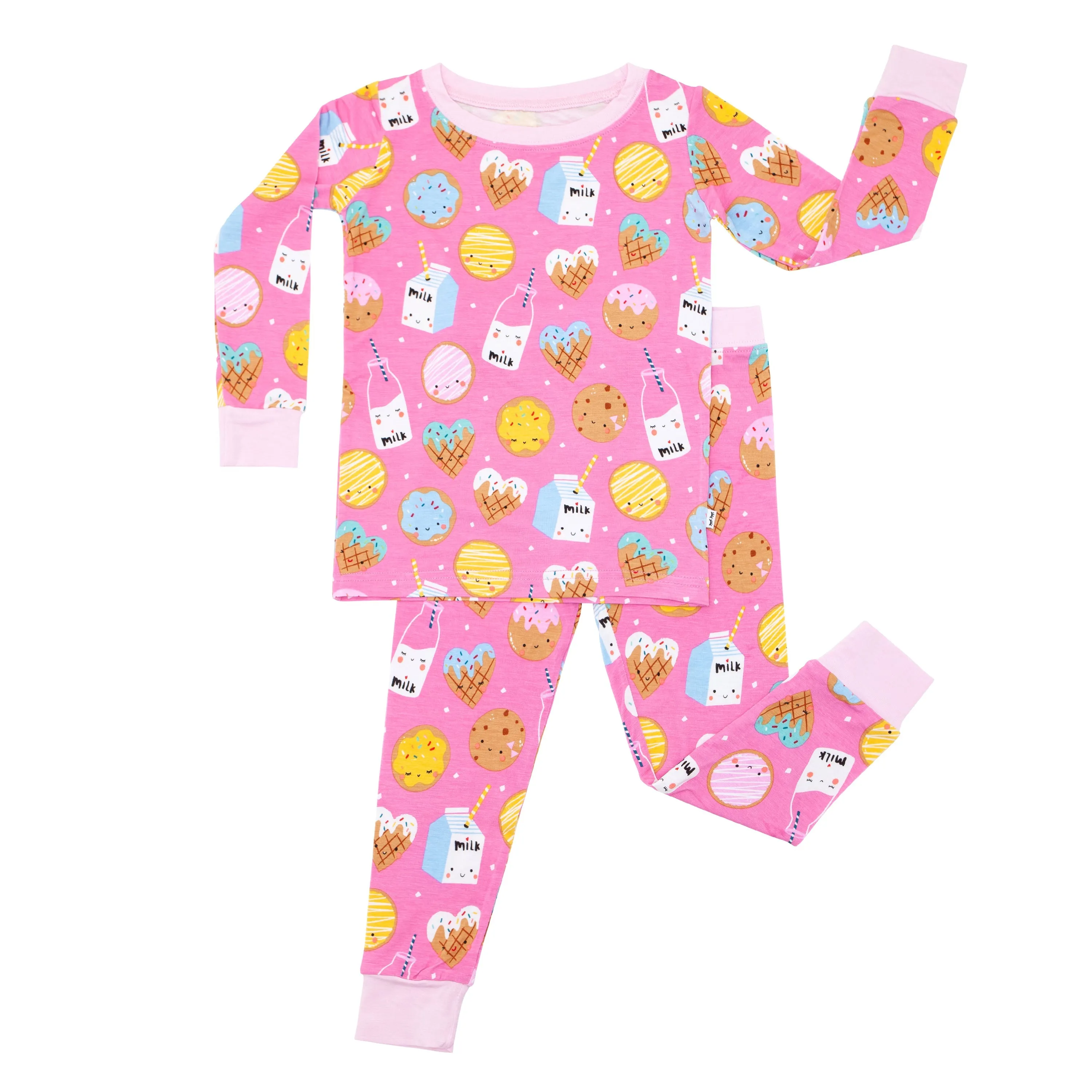 Pink Cookies & Milk Two-Piece Pajama Set